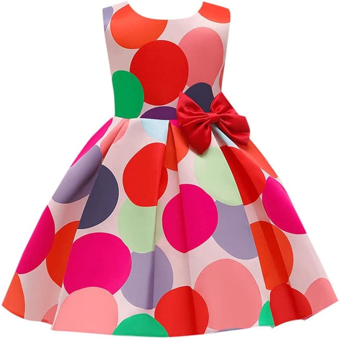 rainbow satin frock