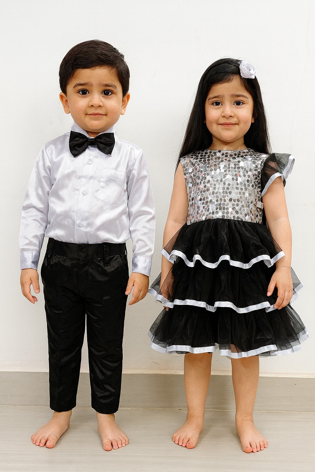 white and black